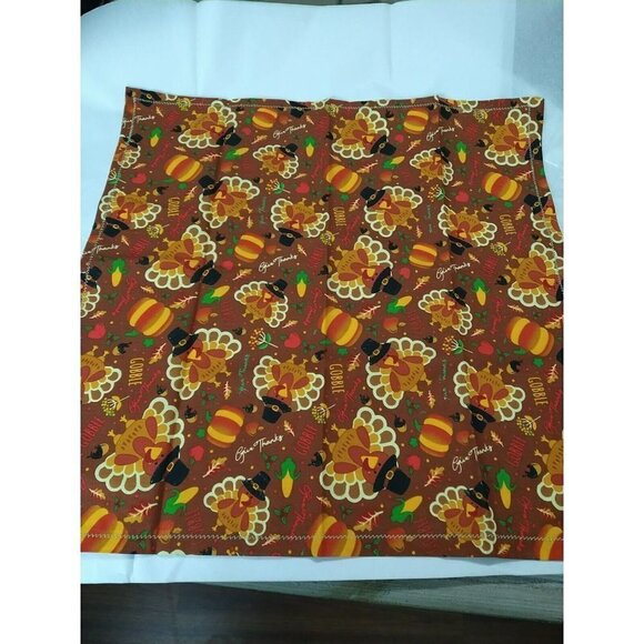 Cotton Reusable Turkey Gooble Google Napkins 16"X 16" - Picture 2 of 8